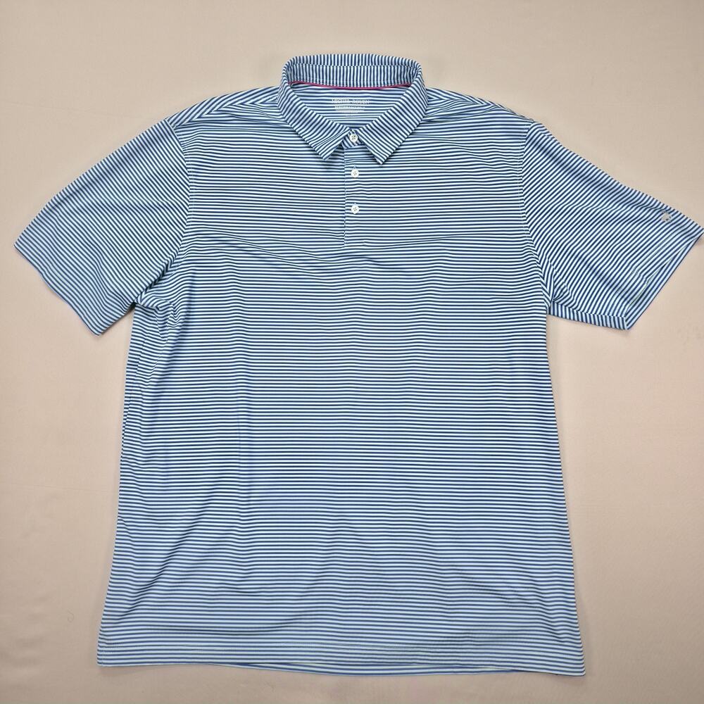 Michel Rouen Mens Polo Shirt 2XL Striped Golf Performance Stretch Comfort